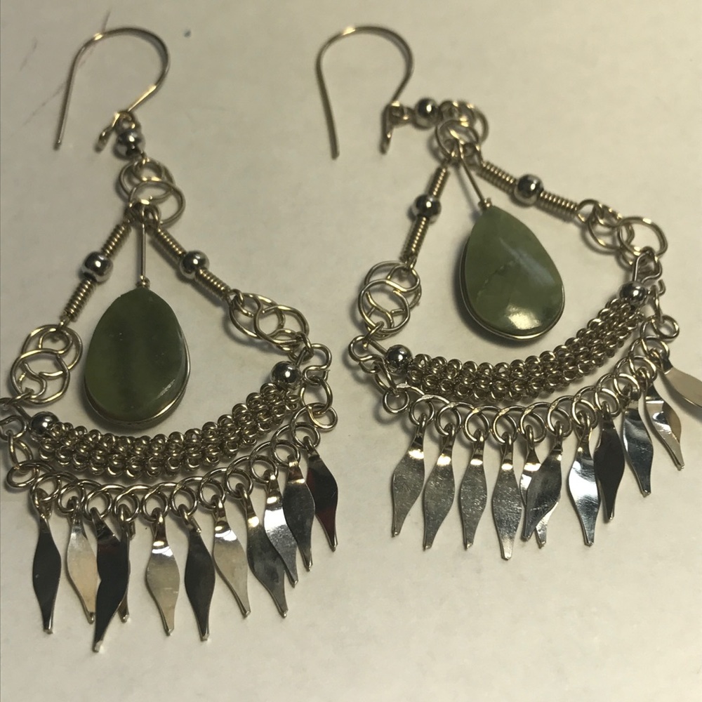 Green Aventurine with pendant earrings
